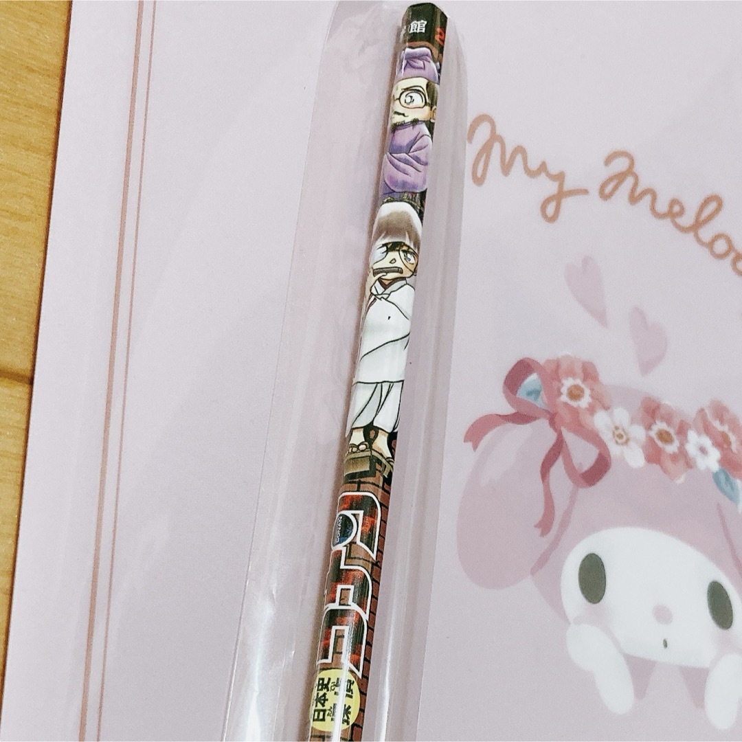 マイメロディクリアファイル　コナン鉛筆　セット エンタメ/ホビーのアニメグッズ(クリアファイル)の商品写真