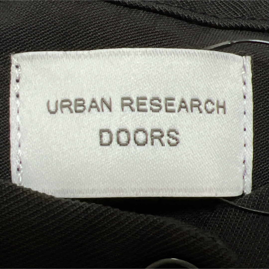URBAN RESEARCH DOORS(アーバンリサーチドアーズ)の新品＊アーバンリサーチドアーズ ギャザー ドロスト バンドカラー ワンピース 黒 レディースのワンピース(ロングワンピース/マキシワンピース)の商品写真