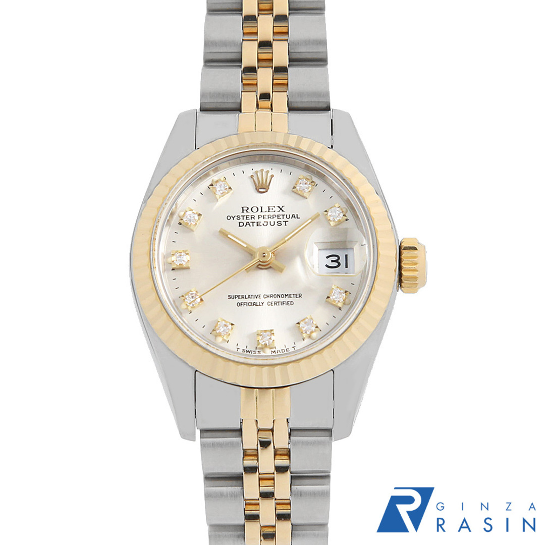 ROLEX(ロレックス)のロレックス デイトジャスト 10Pダイヤ 69173G シルバー R番 レディース 中古 腕時計 レディースのファッション小物(腕時計)の商品写真