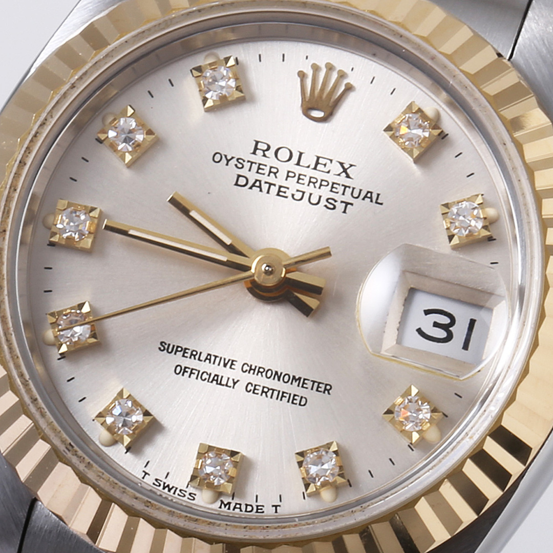 ROLEX(ロレックス)のロレックス デイトジャスト 10Pダイヤ 69173G シルバー R番 レディース 中古 腕時計 レディースのファッション小物(腕時計)の商品写真