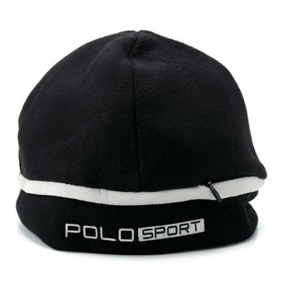 POLO RALPH LAUREN(ポロラルフローレン)のPOLO SPORT by Ralph Lauren ポロ スポーツ ラルフローレン Thermal Fleece Running Hat ハット ブラック メンズ レディース NKN ブラック メンズの帽子(ニット帽/ビーニー)の商品写真