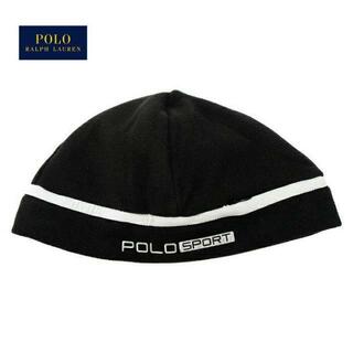 ポロラルフローレン(POLO RALPH LAUREN)のPOLO SPORT by Ralph Lauren ポロ スポーツ ラルフローレン Thermal Fleece Running Hat ハット ブラック メンズ レディース NKN ブラック(ニット帽/ビーニー)