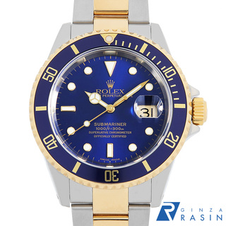 ロレックス(ROLEX)のロレックス サブマリーナ デイト 16613 ブルー Y番 メンズ 中古 腕時計(腕時計(アナログ))