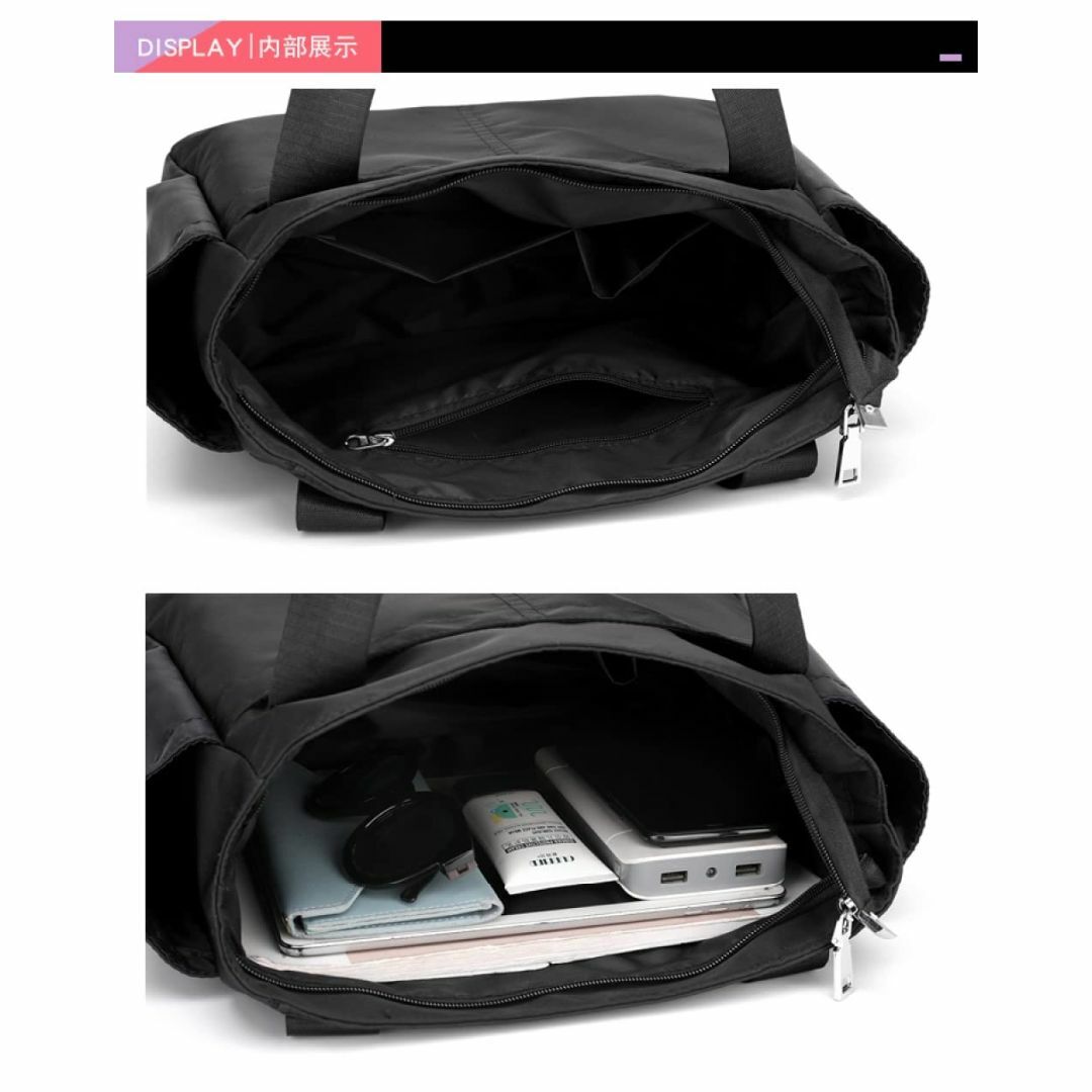 【色: ネイビー】[JIANLINST] トートバッグ 軽量 ナイロン レディー レディースのバッグ(その他)の商品写真