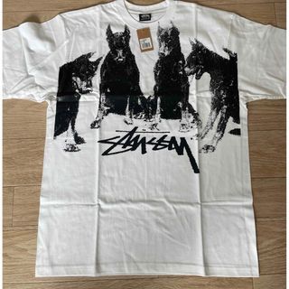 ステューシー(STUSSY)のSTUSSY ステューシー 半袖 Tシャツ  ホワイト 白  L(Tシャツ/カットソー(半袖/袖なし))