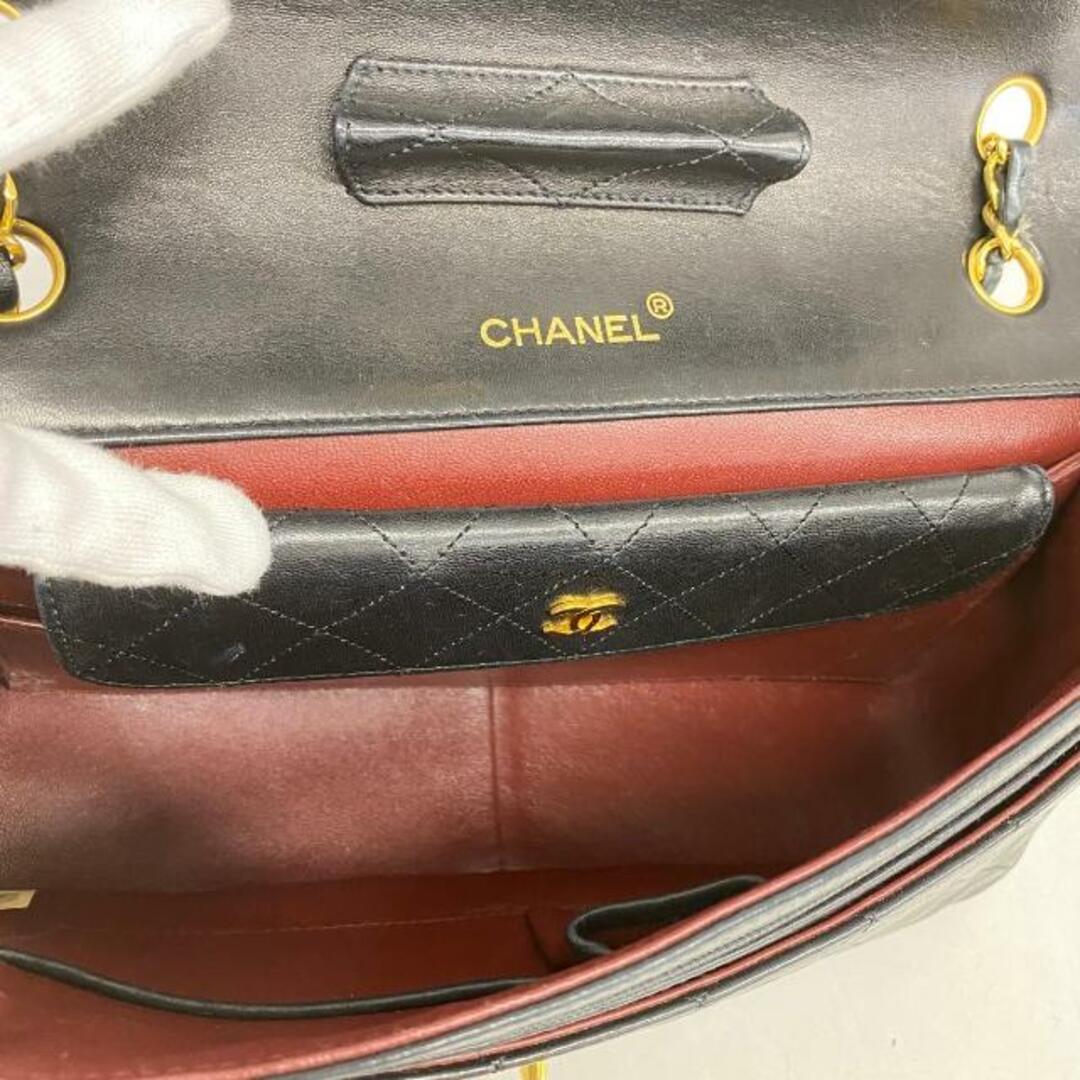 CHANEL(シャネル)の【4ic2511】シャネル ショルダーバッグ/マトラッセ/Wチェーン/ラムスキン/ブラック/ゴールド金具 【中古】 レディース レディースのバッグ(ショルダーバッグ)の商品写真