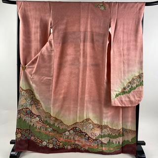 振袖 身丈169.5cm 裄丈68cm 正絹 美品 逸品 【中古】(着物)