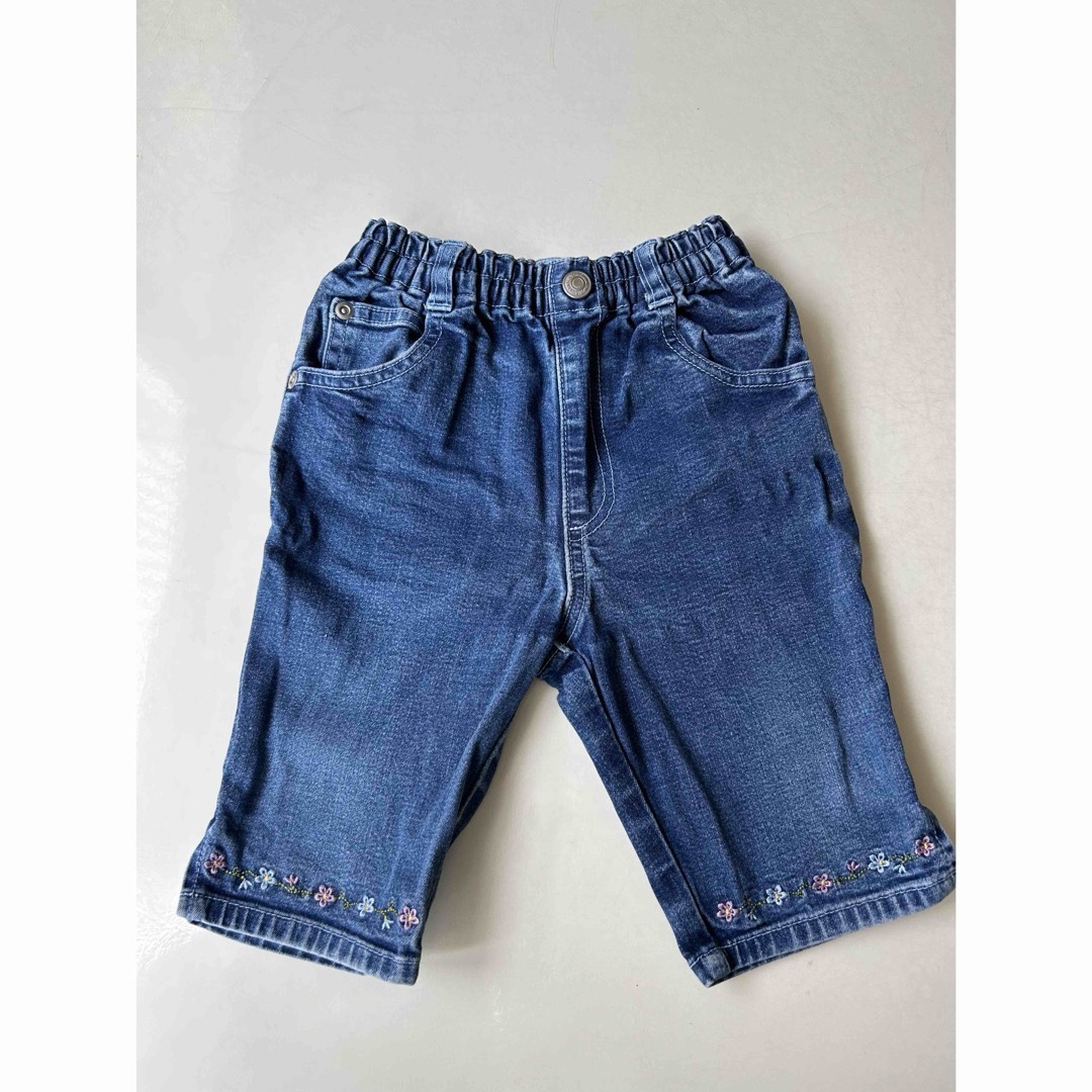 90 International World Jeans デニム　ハーフパンツ キッズ/ベビー/マタニティのキッズ服女の子用(90cm~)(パンツ/スパッツ)の商品写真