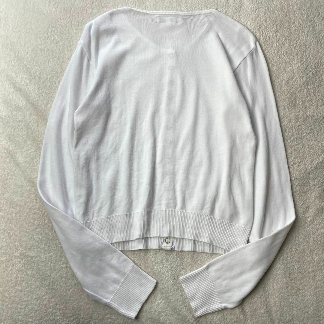 agnes b.(アニエスベー)のアニエスベー カーディガン プレッション 綿コットン  白 ホワイト サイズ イ レディースのトップス(カーディガン)の商品写真