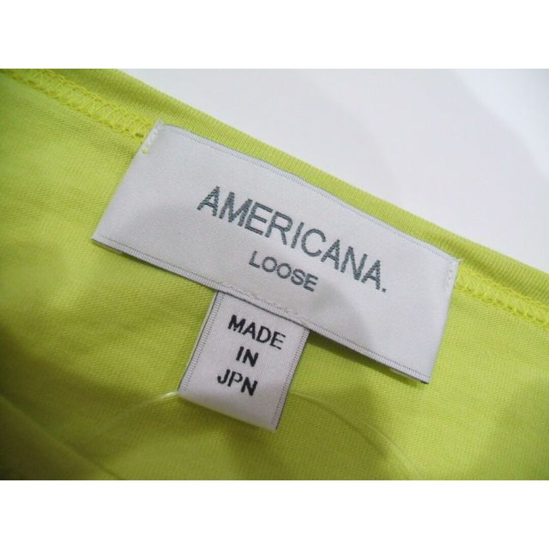 AMERICANA(アメリカーナ)のAMERICANA 半袖Tシャツ イエローグリーン レディース アメリカーナ【中古】0-0608S♪ レディースのトップス(Tシャツ(半袖/袖なし))の商品写真