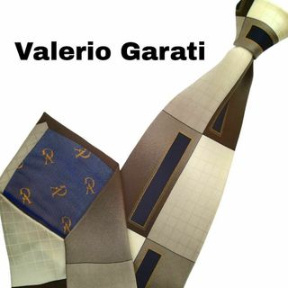 Valerio Garati ネクタイ スクエア柄 総柄 ハンドメイドu35(ネクタイ)