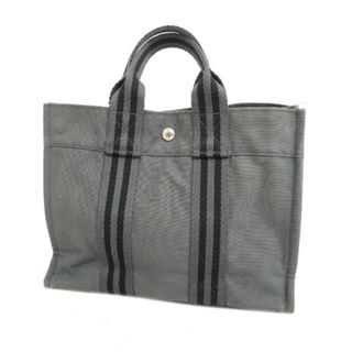 エルメス(Hermes)の【4ic2614】エルメス トートバッグ/フールトゥPM/キャンバス/グレー/シルバー金具 【中古】 レディース(トートバッグ)