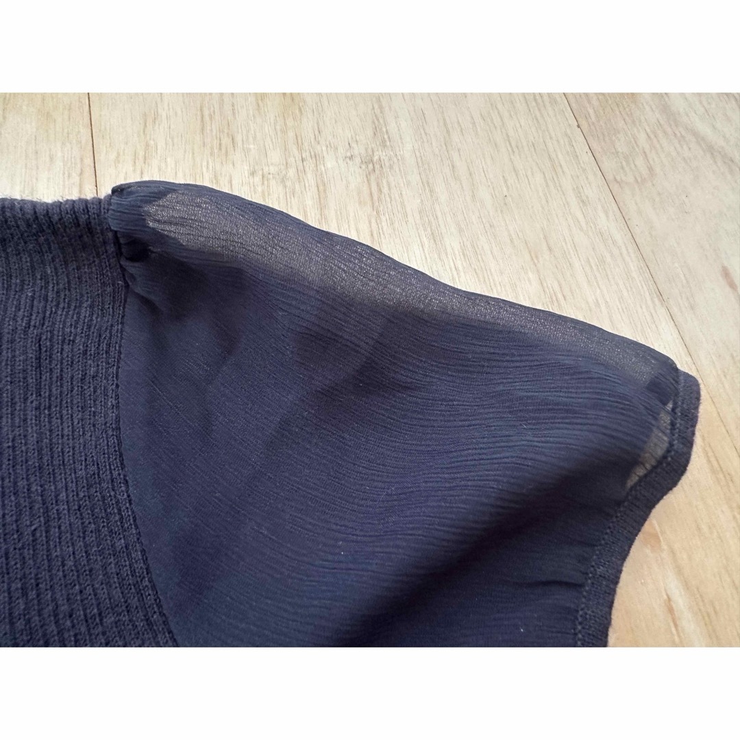 AMACA(アマカ)のAMACA  半袖　ニット 黒 レディースのトップス(ニット/セーター)の商品写真