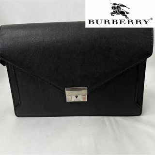 バーバリー(BURBERRY)の(Y050918)BURBERRY バーバリー セカンドバッグ ブラック 黒(クラッチバッグ)