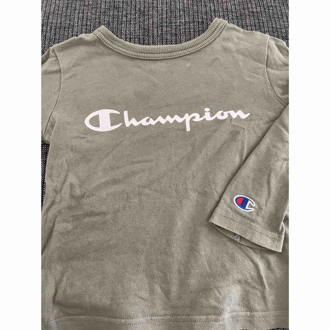 Champion(チャンピオン)の*Champion長袖100Tシャツ2枚セット* キッズ/ベビー/マタニティのキッズ服男の子用(90cm~)(Tシャツ/カットソー)の商品写真