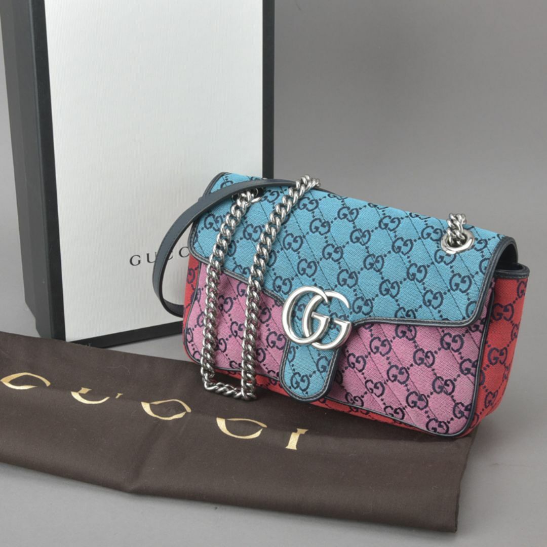 Gucci(グッチ)の新品同様◇GUCCI グッチ GGマーモント ショルダーバッグ キャンバス レディースのバッグ(ショルダーバッグ)の商品写真