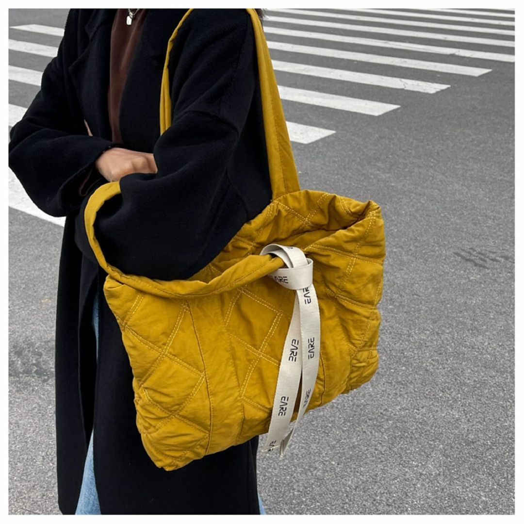 【色: イエロー】[boshiho] キルティング トートバッグ レディース フ レディースのバッグ(その他)の商品写真