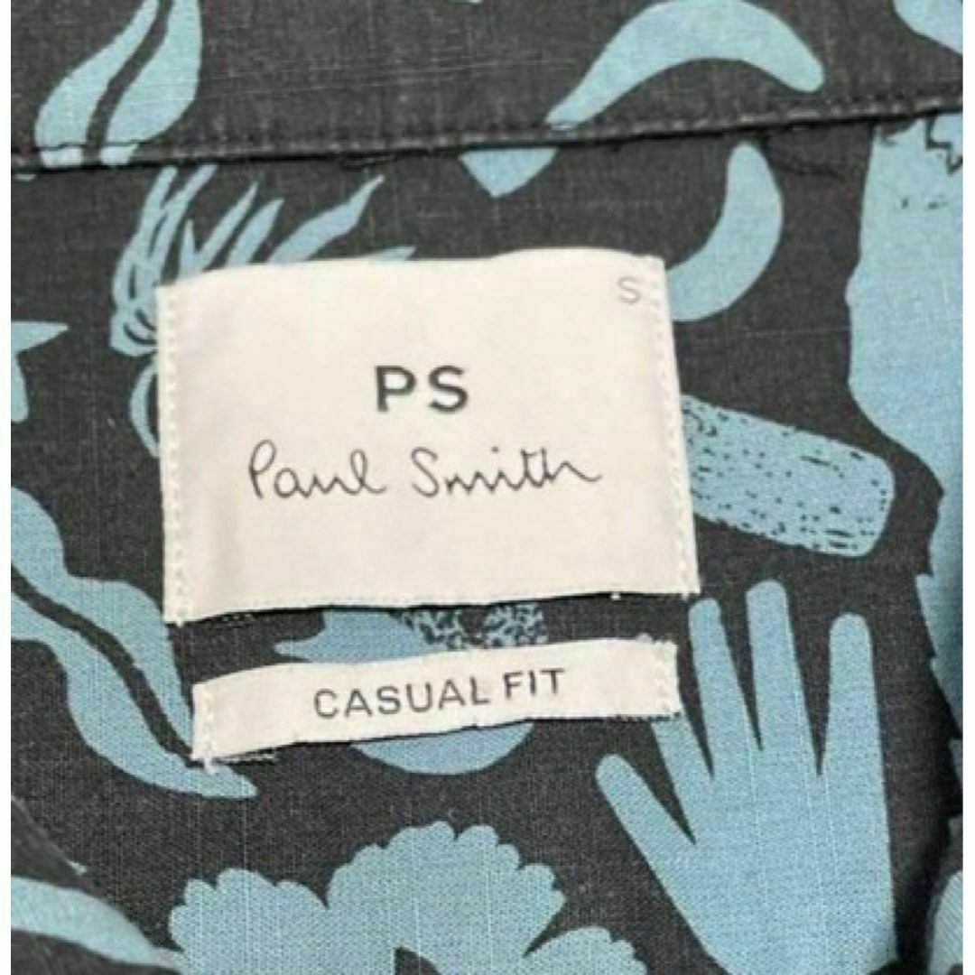 Paul Smith(ポールスミス)のPS ポールスミス　半袖　青　黒　アロハ　シャツ メンズのトップス(シャツ)の商品写真