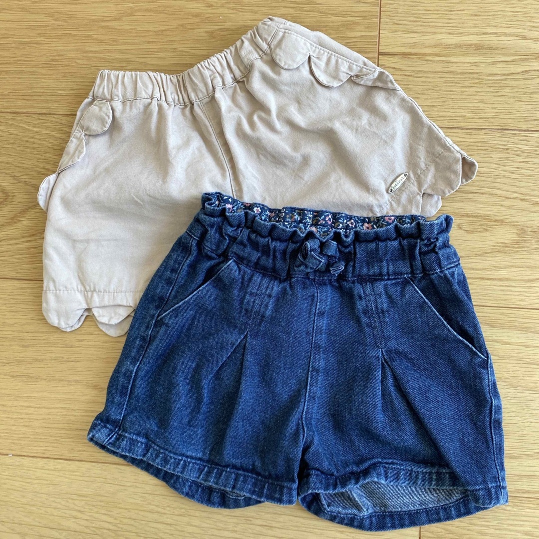 petit main(プティマイン)の半ズボン　2枚セット キッズ/ベビー/マタニティのキッズ服女の子用(90cm~)(パンツ/スパッツ)の商品写真