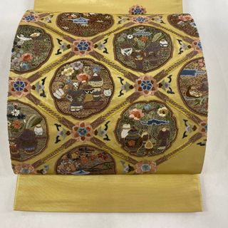 袋帯 逸品 お太鼓柄 正絹 【中古】(帯)