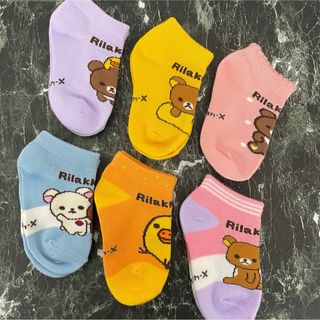 リラックマ キッズ 靴下 6足 14-18cm ソックス 子供