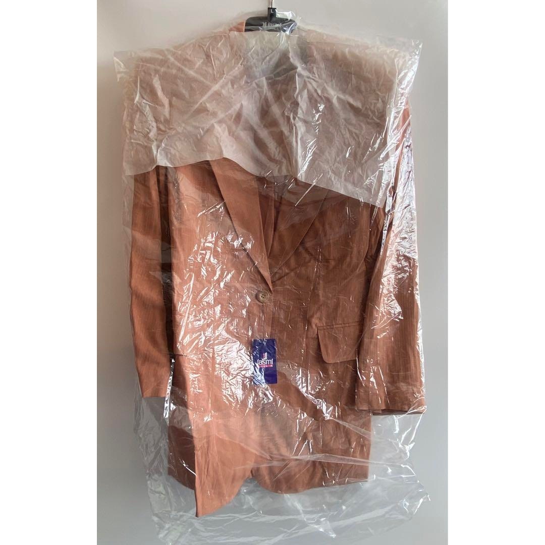 ジャスミシルク jasmin silk ジャケット ヴィンテージ ベージュ L レディースのジャケット/アウター(テーラードジャケット)の商品写真