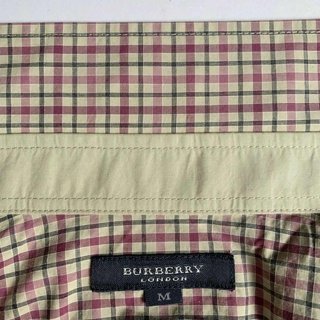 BURBERRY(バーバリー)のバーバリーロンドン☆三陽商会☆メンズ半袖シャツ☆ライトベージュ・ラベンダーカラー メンズのトップス(シャツ)の商品写真