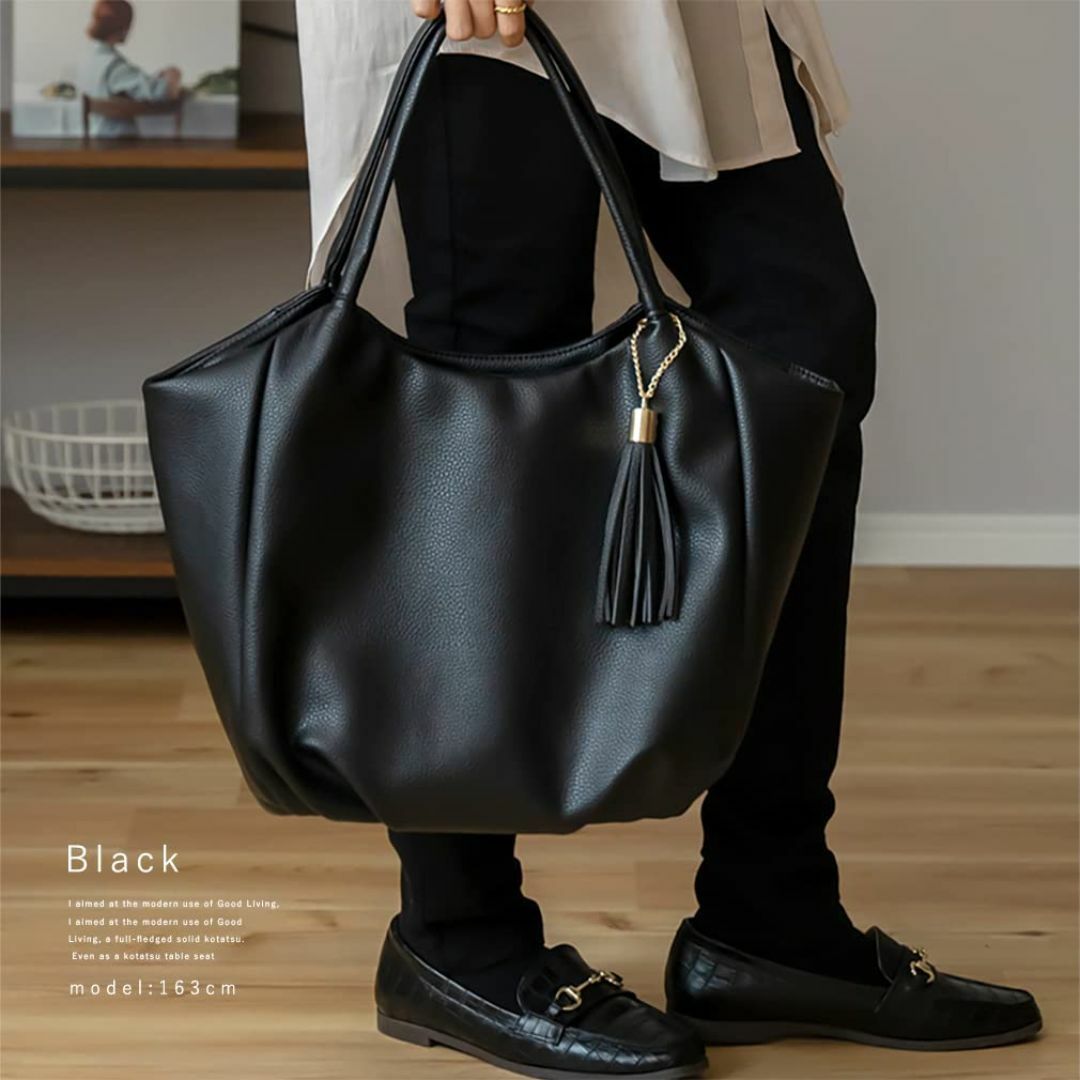 【色: ブラック】[Gratante] グラタンテ 3ルーム バルーントートバッ レディースのバッグ(その他)の商品写真