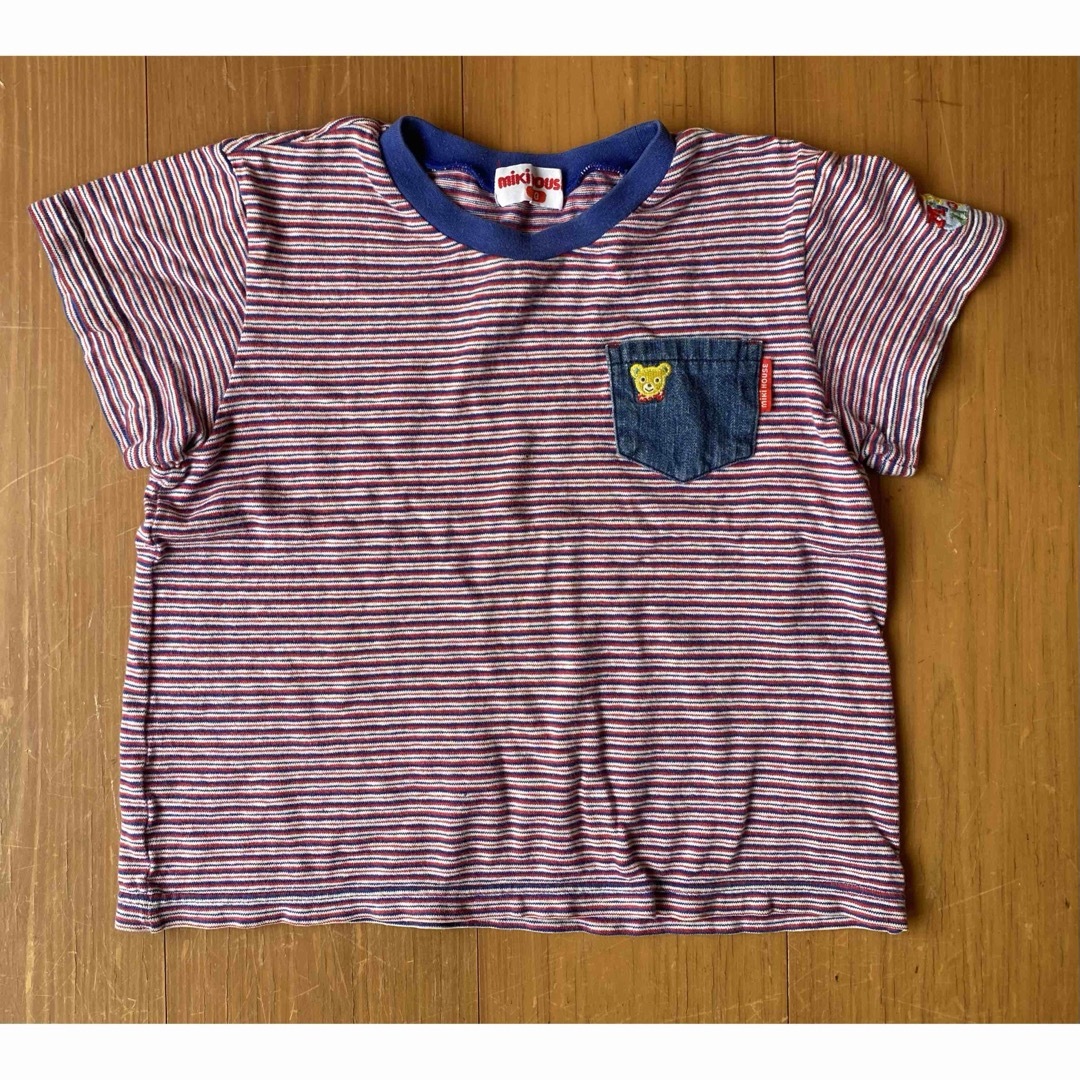 mikihouse(ミキハウス)のmiki HOUSE  ミキハウス　ボーダー　半袖Tシャツ　110cm キッズ/ベビー/マタニティのキッズ服男の子用(90cm~)(Tシャツ/カットソー)の商品写真