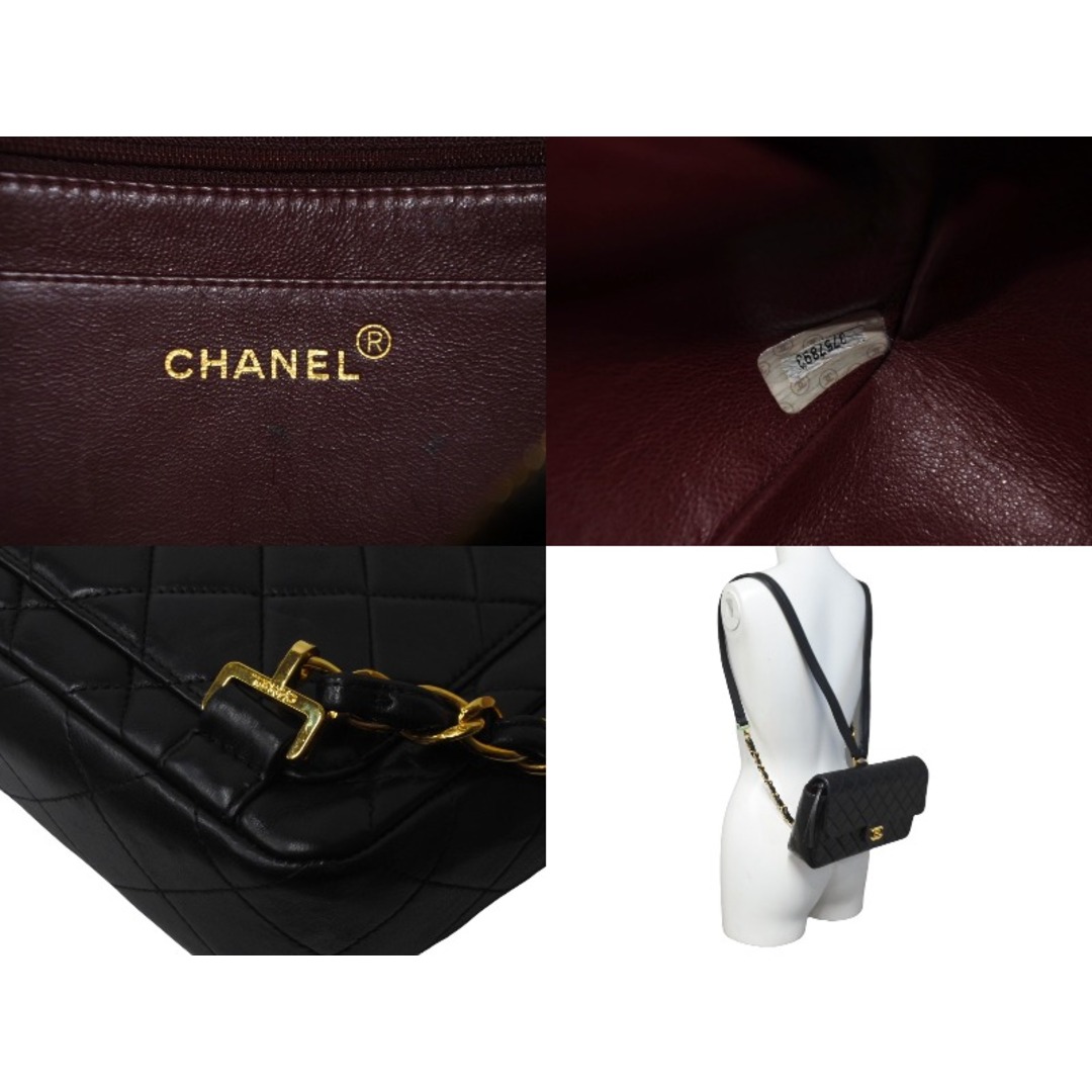 CHANEL(シャネル)のCHANEL シャネル リュック マトラッセ ブラック 3番台 ラムスキン ココマーク ゴールド金具 美品 中古 63693 レディースのバッグ(リュック/バックパック)の商品写真