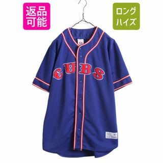 MLB オフィシャル TRUE FAN カブス ベースボール シャツ メンズ M / 古着 ゲームシャツ ユニフォーム メジャーリーグ 半袖シャツ 大リーグ(ウェア)