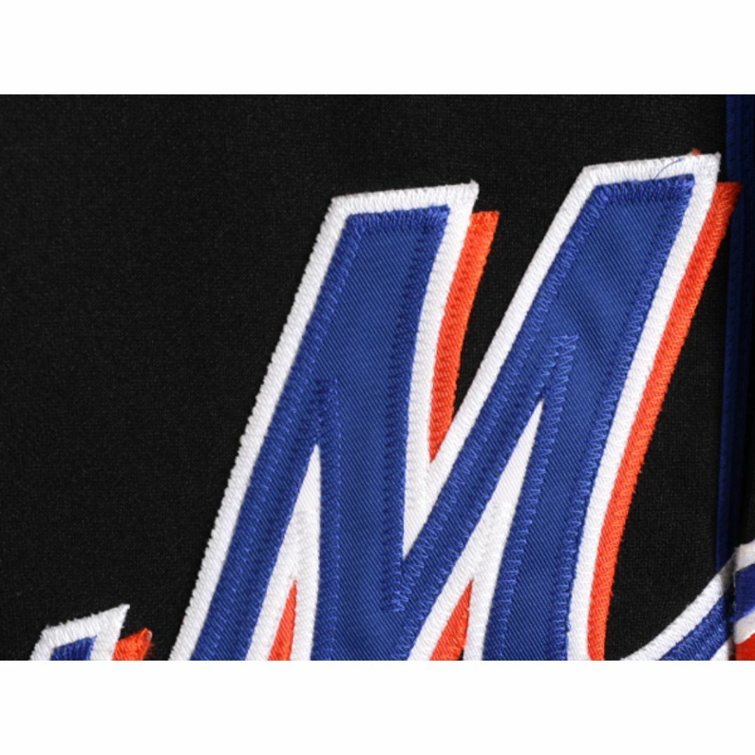MLB オフィシャル Majestic メッツ ベースボール シャツ メンズ XXL ユニフォーム ゲームシャツ メジャーリーグ 半袖シャツ ブラック 廃盤 スポーツ/アウトドアの野球(ウェア)の商品写真