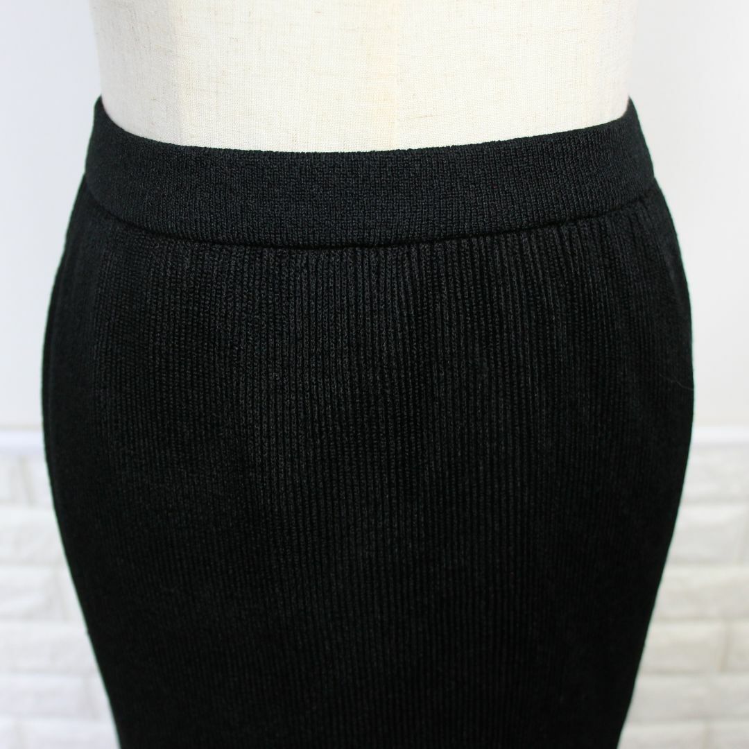leilian(レリアン)のレリアン　スカート　ひざ丈　9 　M　黒　ウエストゴム レディースのスカート(ひざ丈スカート)の商品写真