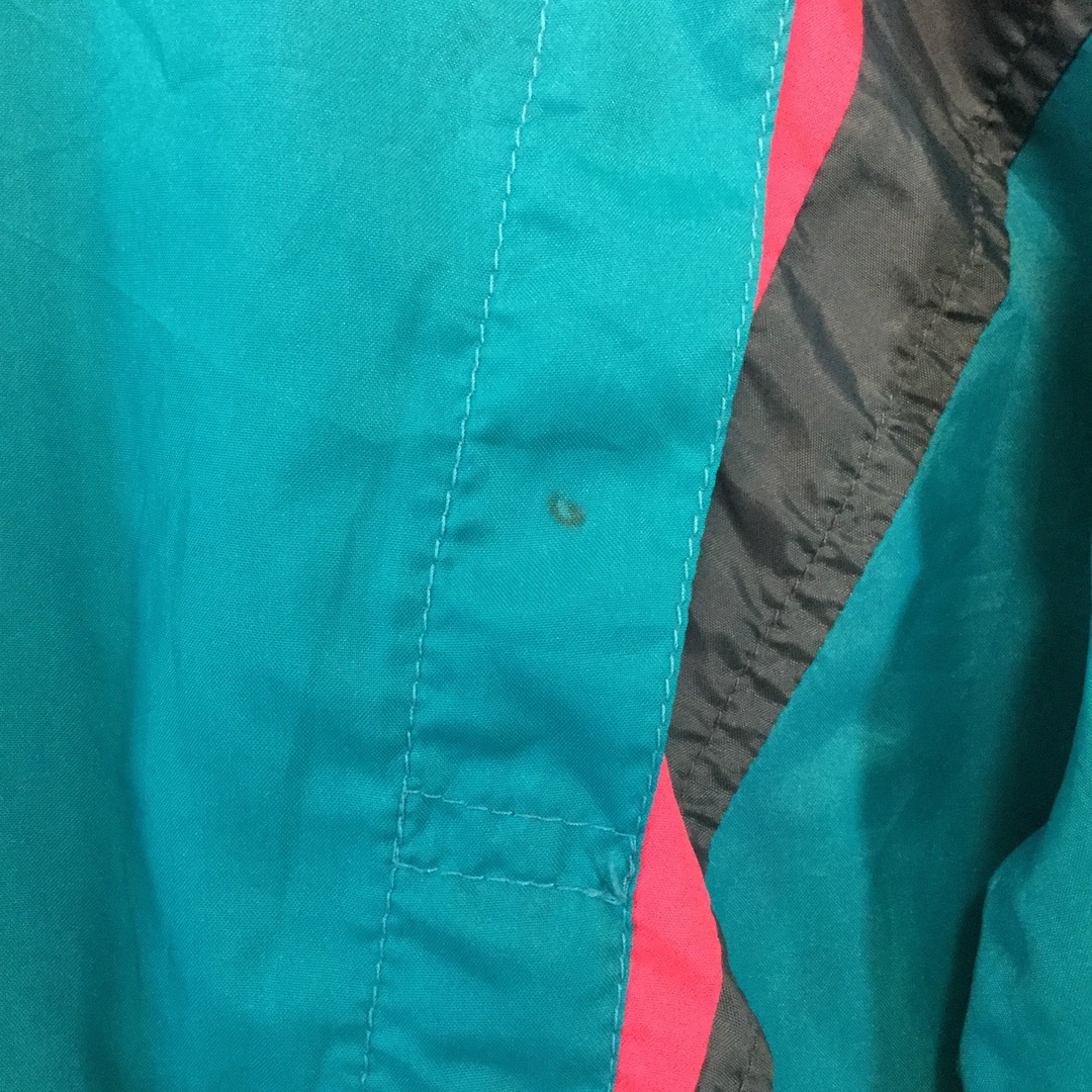 NIKE(ナイキ)の【ナイキ レトロ ナイロンジャケット】90s ロゴ刺繍 M ターコイズ 古着 メンズのジャケット/アウター(ナイロンジャケット)の商品写真