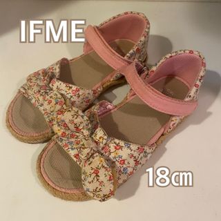 イフミー(IFME)のIFME 花柄ピンクサンダル 18.0㎝(サンダル)