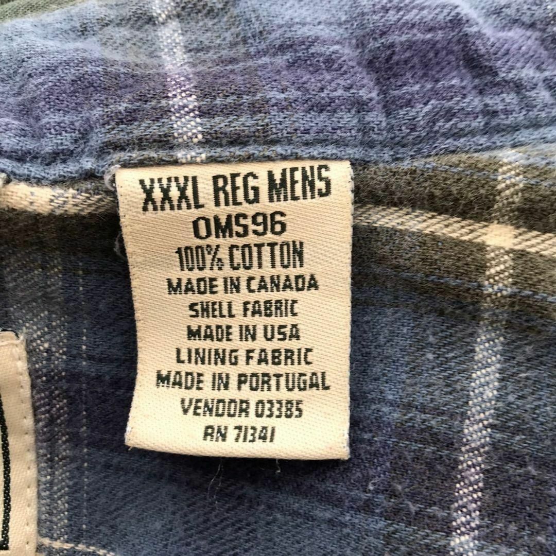 L.L.Bean(エルエルビーン)の【k6514】USA古着90s00sエルエルビーンダックシャツ裏地付きジャケット メンズのトップス(シャツ)の商品写真