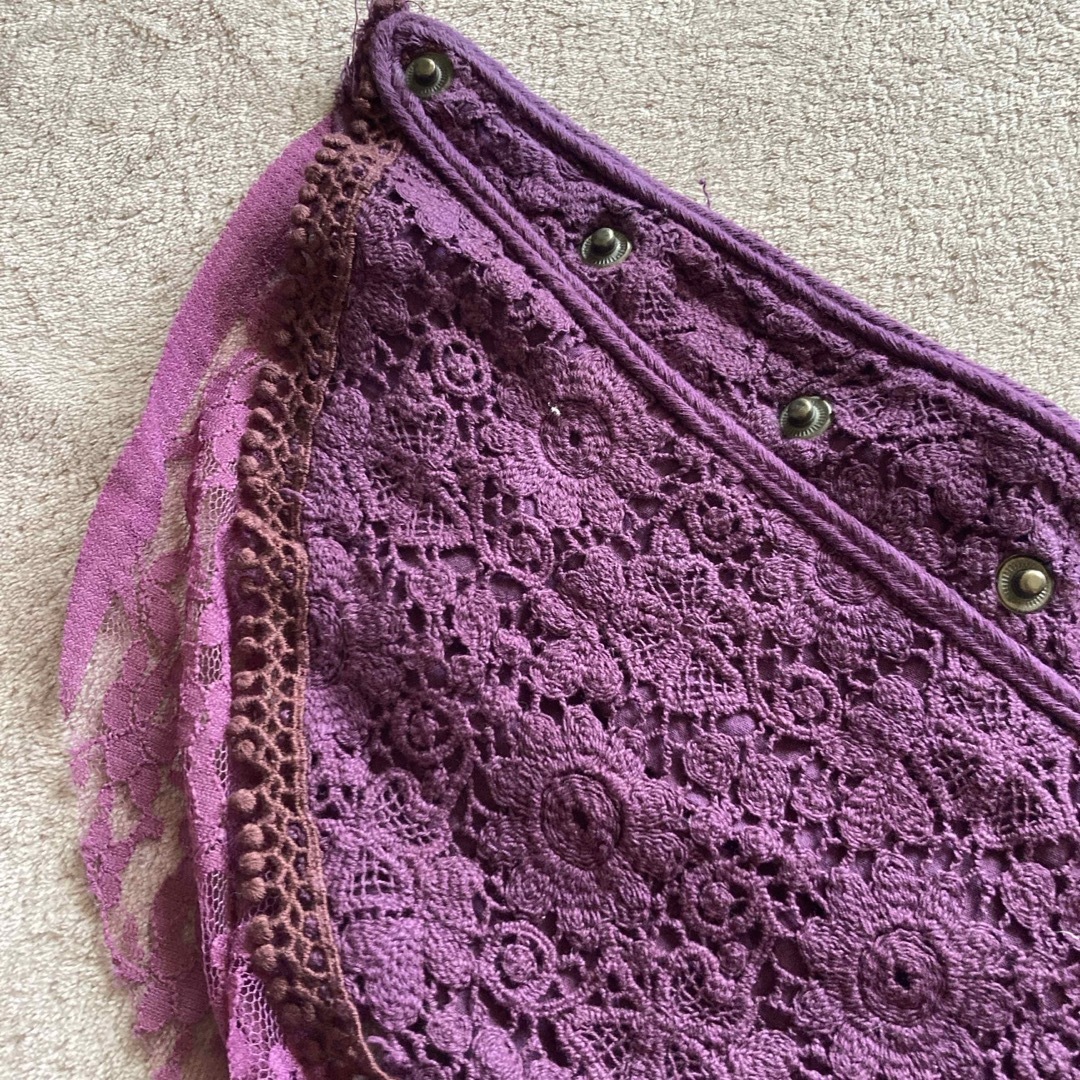 オーバースカート　紫 レディースのスカート(ミニスカート)の商品写真
