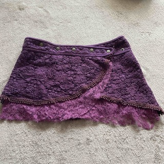 オーバースカート　紫(ミニスカート)