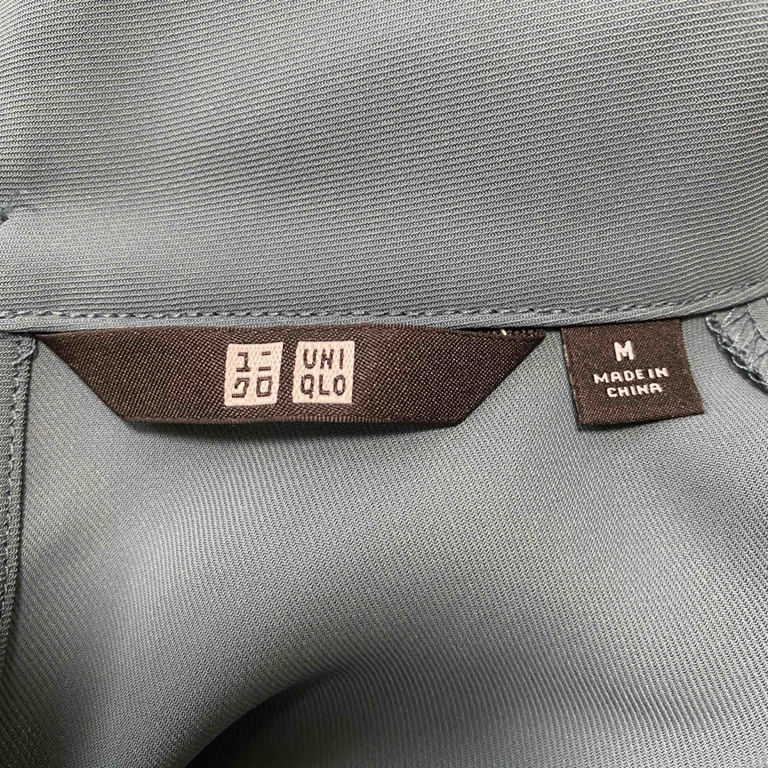 UNIQLO(ユニクロ)の七分袖 ブラウス くすみグリーン レディースのトップス(シャツ/ブラウス(長袖/七分))の商品写真