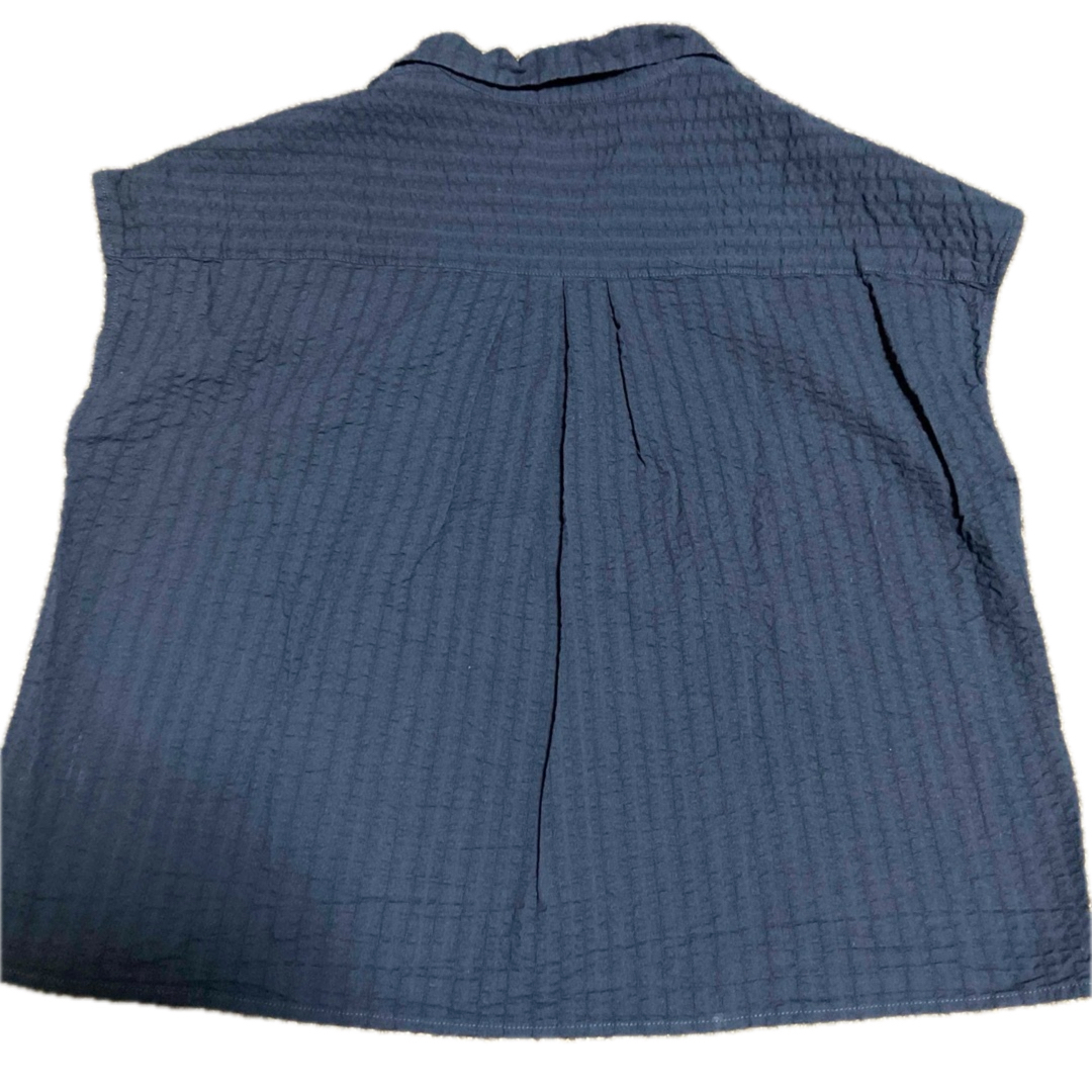 EDWIN(エドウィン)のEDWIN 未使用品　開襟ブラウス　Ｌ レディースのトップス(シャツ/ブラウス(半袖/袖なし))の商品写真