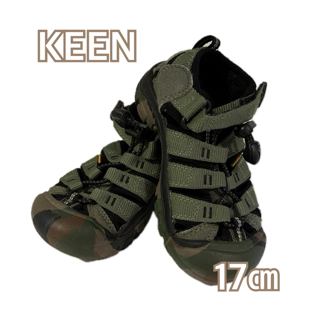 KEEN(キーン)のKEEN キーン キッズサンダル ミリタリー柄 17㎝ キッズ/ベビー/マタニティのキッズ靴/シューズ(15cm~)(アウトドアシューズ)の商品写真