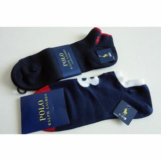 ポロラルフローレン(POLO RALPH LAUREN)の新品 ポロラルフローレン ソックス くるぶし丈 靴下 25～27 2足セット(ソックス)