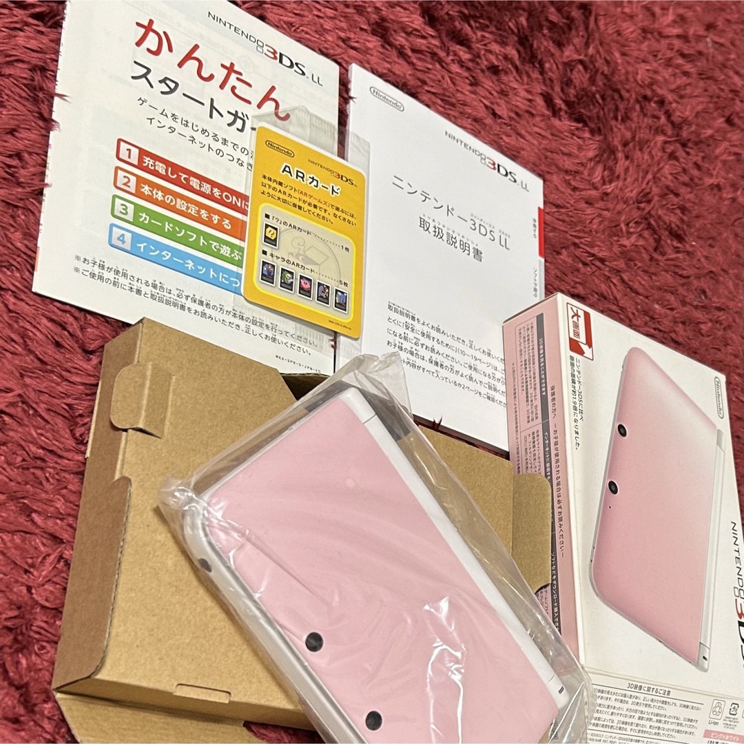 任天堂(ニンテンドウ)の【3DS本体】Nintendo 3DS  LL 本体ピンク/ホワイト エンタメ/ホビーのゲームソフト/ゲーム機本体(携帯用ゲーム機本体)の商品写真