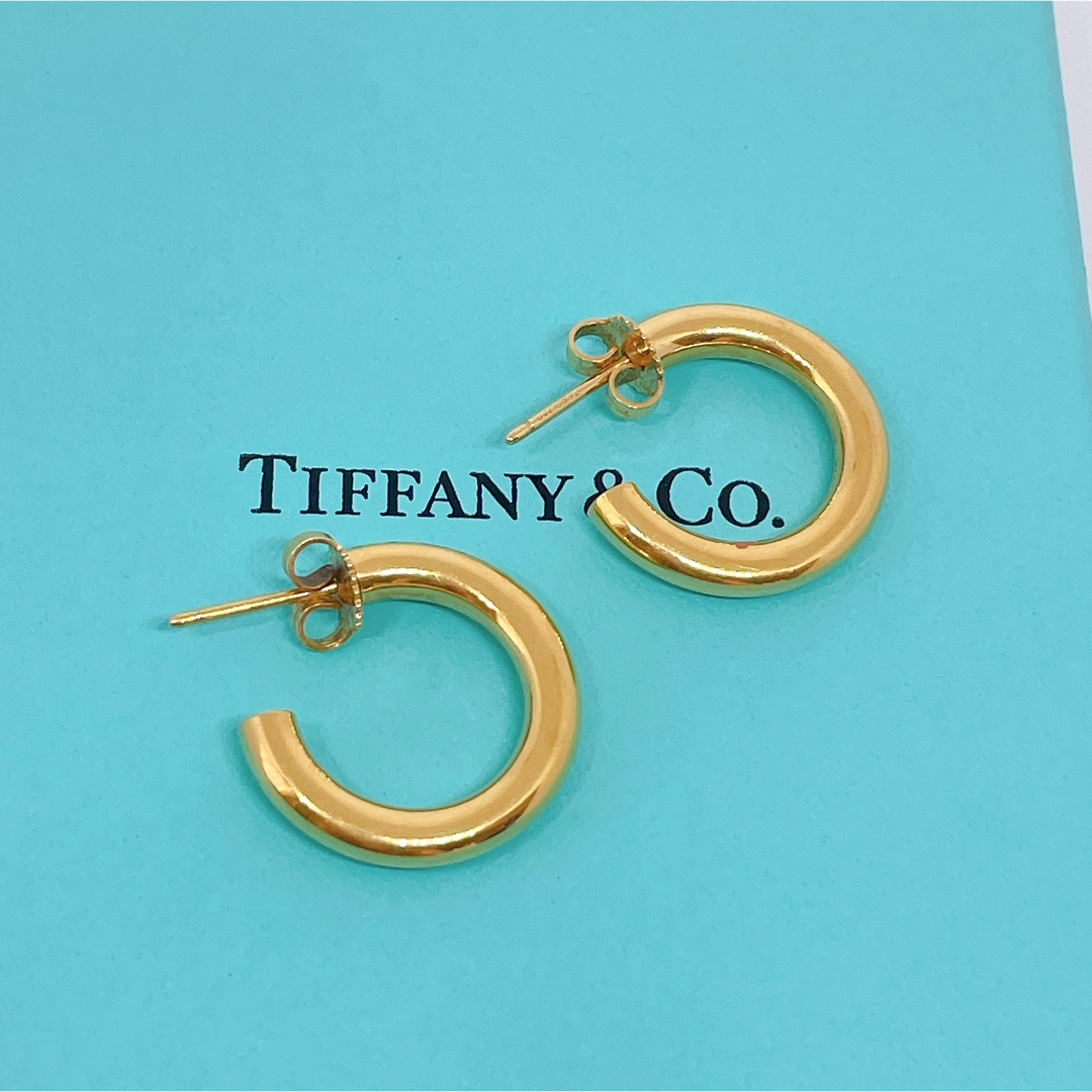 Tiffany & Co.(ティファニー)の激安✨ティファニー　フープピアスゴールド両耳　18K 750 イエローゴールド レディースのアクセサリー(ピアス)の商品写真