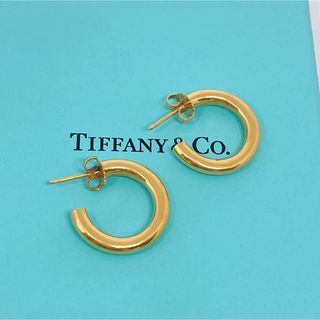 ティファニー(Tiffany & Co.)の激安✨ティファニー　フープピアスゴールド両耳　18K 750 イエローゴールド(ピアス)