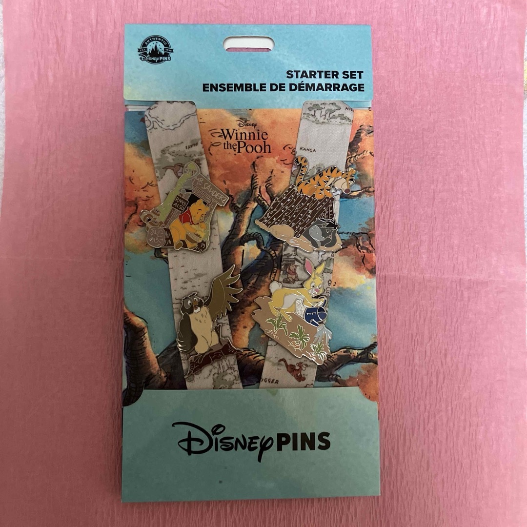Disney(ディズニー)のディズニー　プーさん　ランヤード　ピン　スターター　セット エンタメ/ホビーのアニメグッズ(バッジ/ピンバッジ)の商品写真