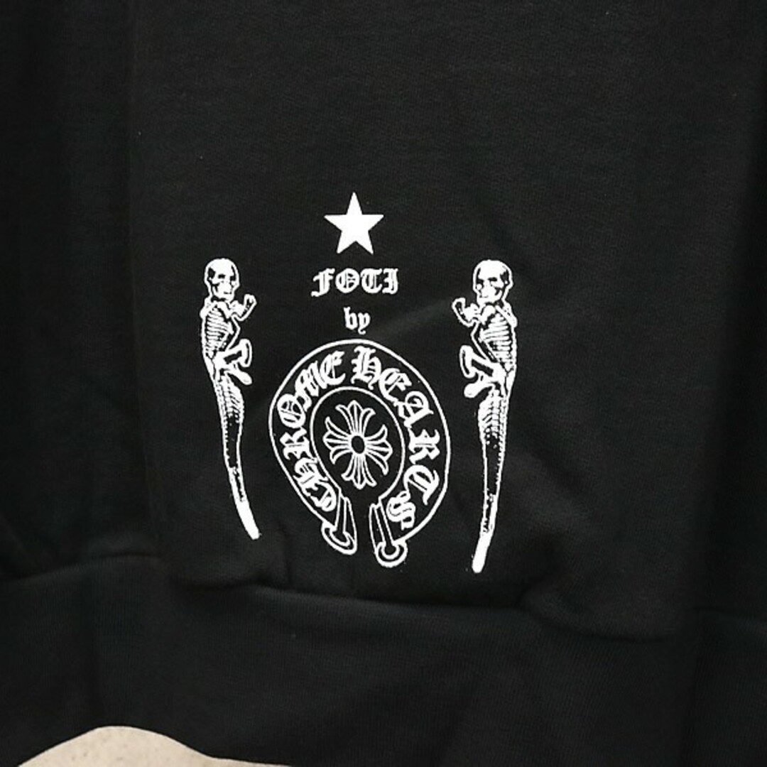 Chrome Hearts(クロムハーツ)のCHROME HEARTS 銀座店 クロムハーツ 新品 フォティ ハリスティータ 裏起毛 ジップパーカー メンズ size:XL 黒 95046 メンズのトップス(パーカー)の商品写真