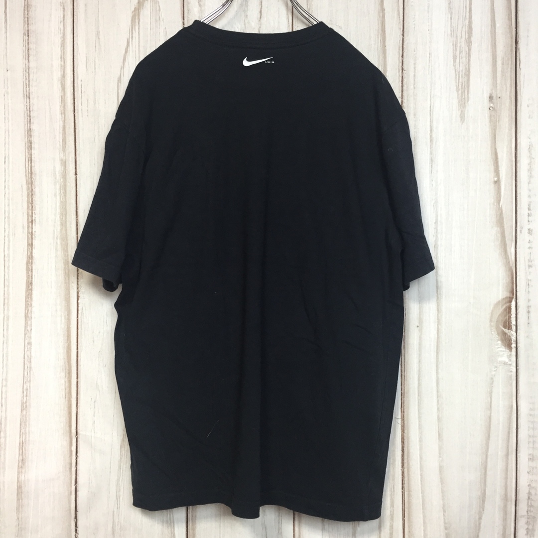 NIKE(ナイキ)の【ナイキ 半袖ビッグロゴTシャツ】ビッグスウッシュ L 黒 NIKE 古着 メンズのトップス(Tシャツ/カットソー(半袖/袖なし))の商品写真