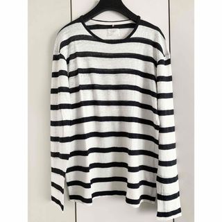 ZARA - 美品 ZARA ザラ 麻 リネン 100% Tシャツ ボーダーTシャツ ロンT