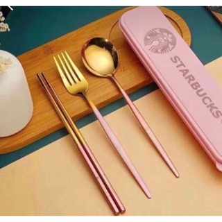 スターバックス カトラリー 食器セット ピンク